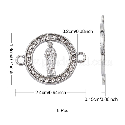 Подвески из сплава с хрустальными стразами FIND-YW0003-48-1