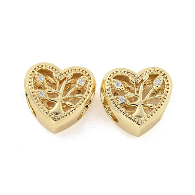 Покрытие стойки латунь микропаве прозрачные кубические циркониевые бусины KK-P270-14G-1