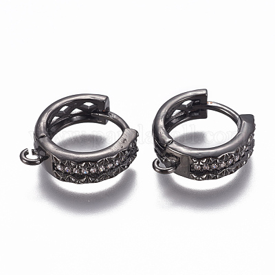 Латунные серьги-обручи ZIRC-F103-11-1