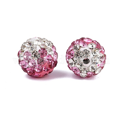 Двухцветный ручной полимерной глины дискотечный шар бисер RB-R041-03-1