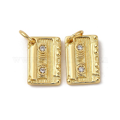 Латунные микро проложить кубического циркония подвески KK-P308-33G-1