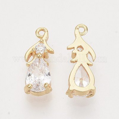 Латунь подвески циркония кубической KK-T050-05G-NF-1