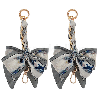 2 шт. полиэстеровые цепочки-банты для сумок PURS-ME0001-01B-1