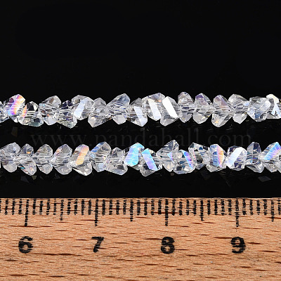 Гальванизируйте прозрачное стекло бисер нитей GLAA-N021-4mm-11-1