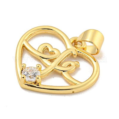 Покрытие стойки латунь микропаве прозрачные подвески из кубического циркония KK-B091-49G-04-1