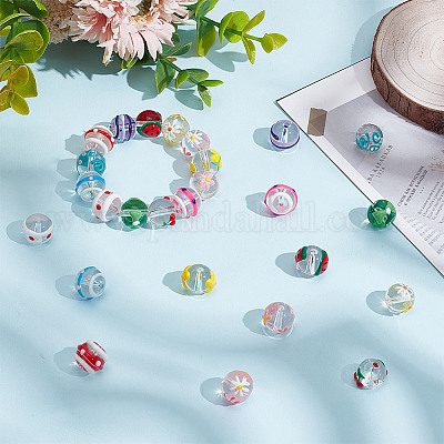 26шт 13 цвета бусины лэмпворк ручной работы LAMP-AR0001-38-1