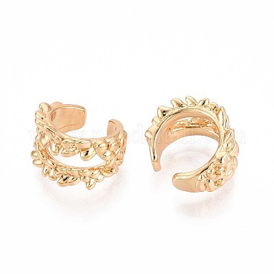 Серьги-манжеты из латуни EJEW-T047-70G-1