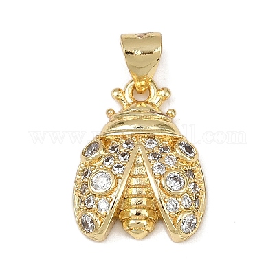 Латунные микро проложить кубического циркония подвески KK-A260-07E-G-1