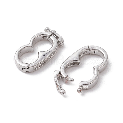 Застежки-твистеры из латуни с микропейвом и прозрачным фианитом KK-K360-27A-P-1