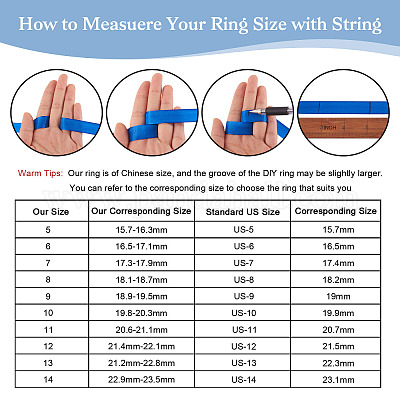 12 шт. 6 размера 201 нержавеющая сталь рифленые кольца для пальцев RJEW-TA0001-06P-1
