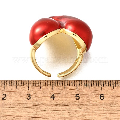 Латунные эмалевые манжеты для женщин RJEW-B114-01G-1