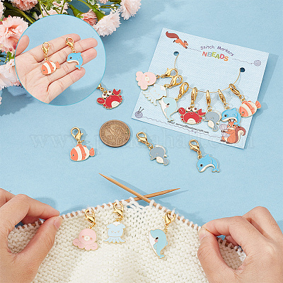 Маркеры петель для кулона с морским животным HJEW-AB00318-1