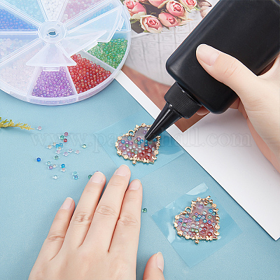 10 пакетик 10-х цветных прозрачных круглых икорных бусин MRMJ-OC0002-81-1