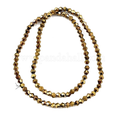 Прозрачные стеклянные бусины гальваническим пряди EGLA-A039-T3mm-UA11-1