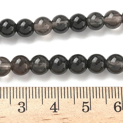 Натуральные ледяные обсидиановые бусинки G-P590-A03-6mm-02-1