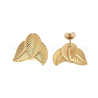 Серьги из нержавеющей стали 304 с ионным покрытием (IP) STAS-S125-06G-1