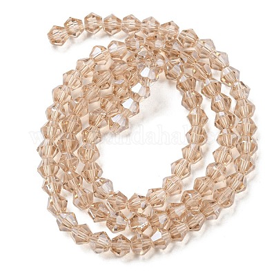 Прозрачные стеклянные бусины гальваническим пряди EGLA-A039-T2mm-A12-1