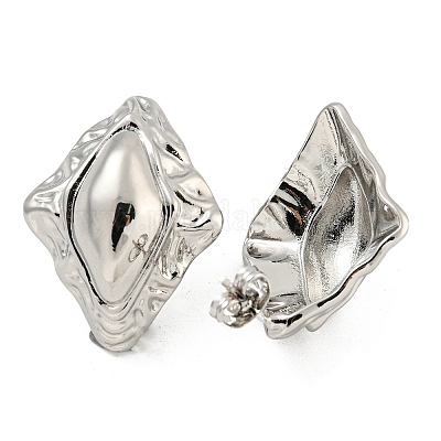 Серьги-гвоздики из латуни с реечным покрытием EJEW-M247-31A-P-1