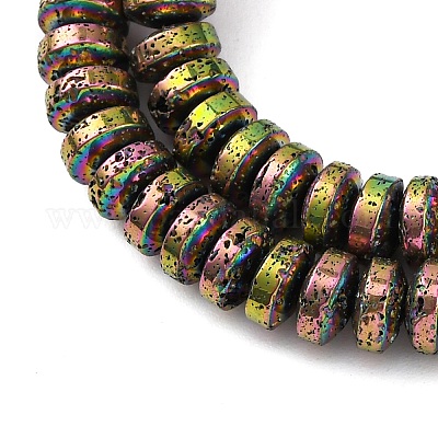 Гальванические бусины из натуральной лавы G-A256-E01-01B-1