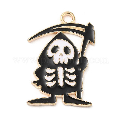 Подвески из сплава с эмалью из позолоченного сплава KC на тему Хэллоуина ENAM-L041-02C-1