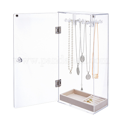 Вращающиеся акриловые подвесные органайзеры для хранения ожерелий ODIS-WH0079-025-1