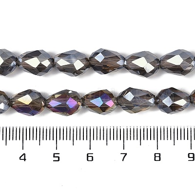 Прозрачные стеклянные бусины гальваническим пряди EGLA-N013-T8mm-B27-1