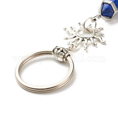 Брелок из натурального смешанного драгоценного камня KEYC-JKC00280-1