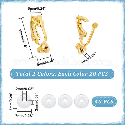 Shop PH PandaHall 40pcs Clip-on Earring Converter for Jewelry Making -  PandaHall Selected