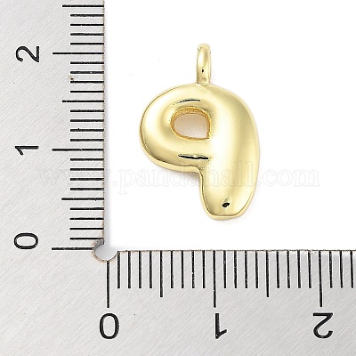 Подвески из латуни с покрытием стойки с буквами-шариками KK-C050-01G-P-1