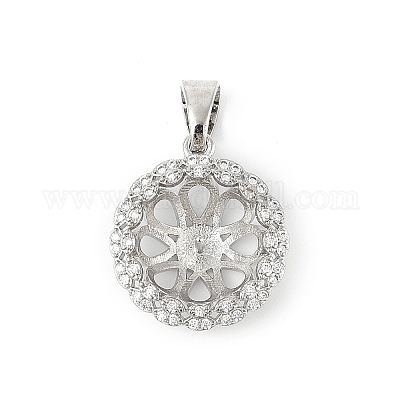 Латунные микро-паве прозрачные кубические цирконии европейские подвески-шармы KK-K297-55P-1