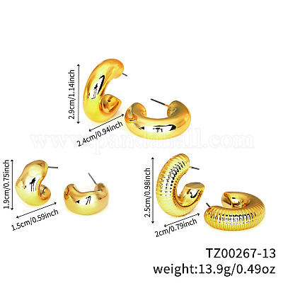 3 пара элегантных модных пластиковых сережек ZG6884-11-1