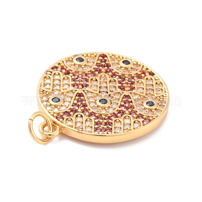 Кулоны из экологически чистой латуни с микропаве и кубическим цирконием KK-K268-34G-1