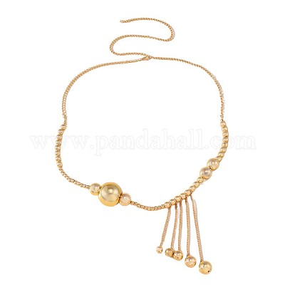 Сплав и пластиковые шарики с кисточками на талии и животе FS-WG3B010-01-1