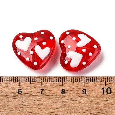 Стеклянные эмалевые бусины GLAA-Q125-01A-06-1