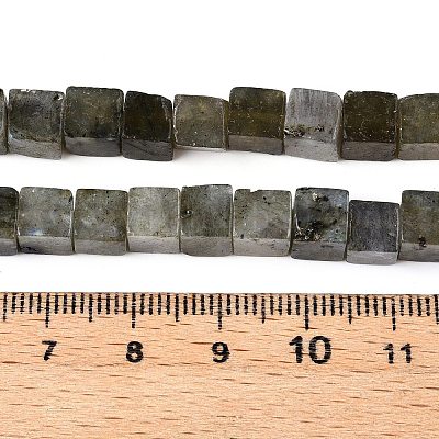 Природные лабрадорита бисер нитей G-T139-6x6-19A-1