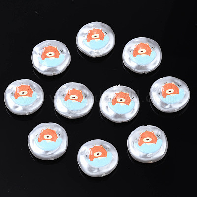 3d печатные бусины из абс-пластика с имитацией жемчуга KY-S163-429-1