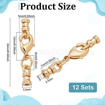 12 шт. латунные наконечники для шнура PALLOY-PH01842-1