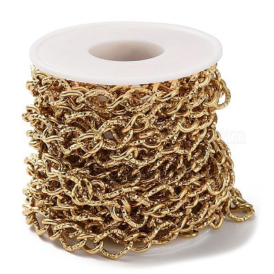 Ионное покрытие (ip) 304 нержавеющая сталь текстурированные скрученные овальные звенья цепи CHS-G027-05G-1