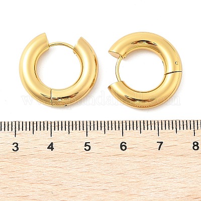 202 серьги-кольца из нержавеющей стали Huggie Hoop EJEW-O087-08H-G-1