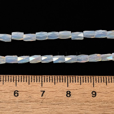 Стеклянные бусины с гальваническим покрытием  GLAA-P068-AB06-1