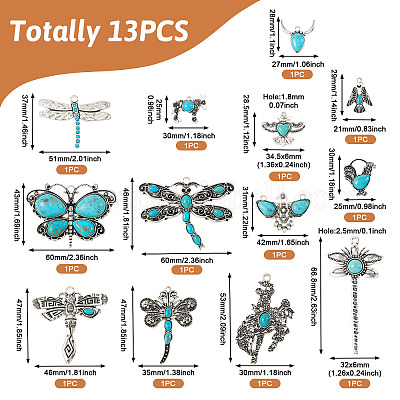 Подвески из сплава в тибетском стиле FIND-TA0002-36-1