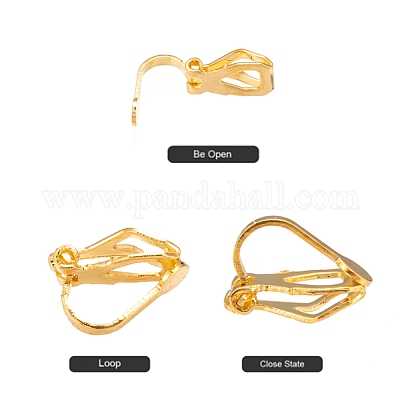 Латунные зажимные серьги для непроколотых ушей X-EC110-G-1