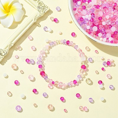 1000 шт. 3 вида стеклянных бусин-ронделей GLAA-CJC0009-09D-1