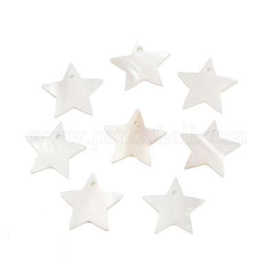 Подвески из натурального белого жемчуга SHEL-K005-01-1