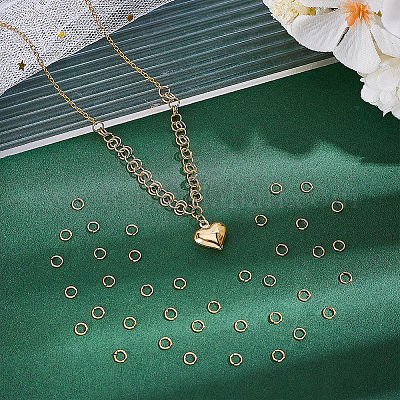 100 шт. стойка с покрытием из латуни открытые соединительные кольца KK-PH0013-59D-1