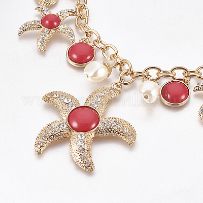 Сплав ожерелья шкентеля NJEW-WH0002-03G-1