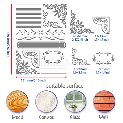 Трафареты для штампов из нержавеющей стали DIY-WH0289-024-1