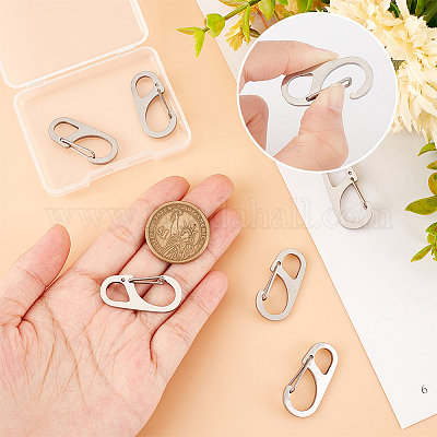 6 шт. 202 нержавеющая сталь брелок-карабин STAS-UN0047-09-1