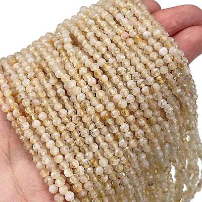 Brins de perles de citrine naturelle chauffées&nbsp;X-G-H002-A01-01-1