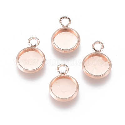 201 оправа для подвески из нержавеющей стали в форме кабошона STAS-F191-14RG-A-1